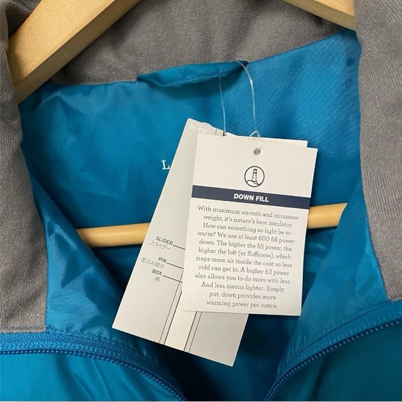 Land's End Down Puffer Vest Blue Green Sz M Sz 10-12 - Picture 4 of 9